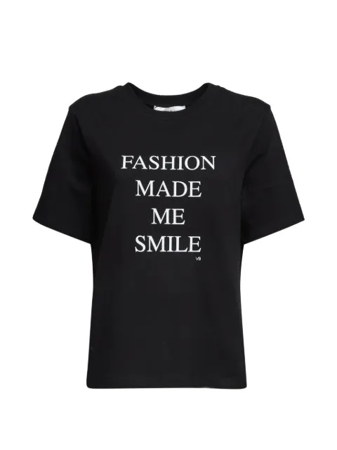 Victoria Beckham Fashion Made Me Smile cotton T-shirt Black 1226JTS007458A