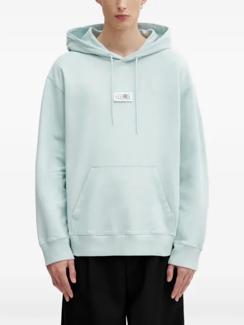 MM6 Maison Margiela logo-patch hoodie Blue SH0GU0042M25025544