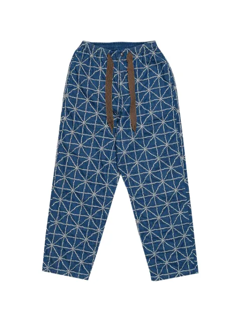 KAPITAL knee baggy denim trousers Blue K2403LP045