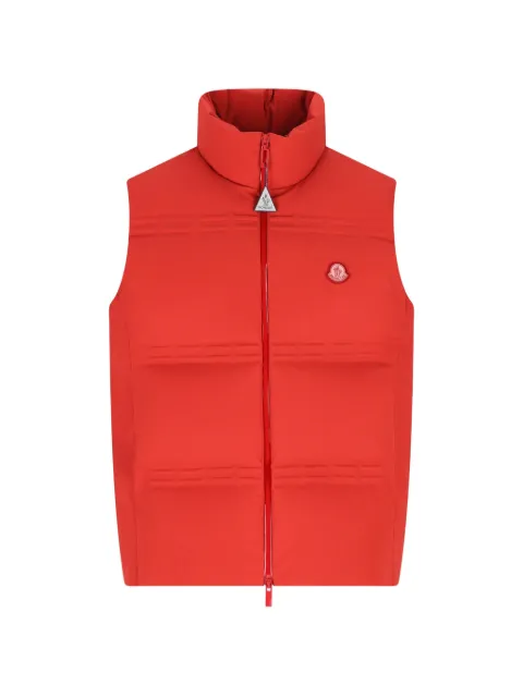 Moncler x A$AP Rocky high-neck logo-patch gilet Red M1A00016M6979463