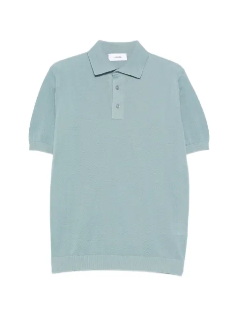 Lardini buttoned knitted polo shirt Blue PALPMC103PA66021