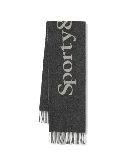 Sporty & Rich fringed scarf Grey AC05262300GY16