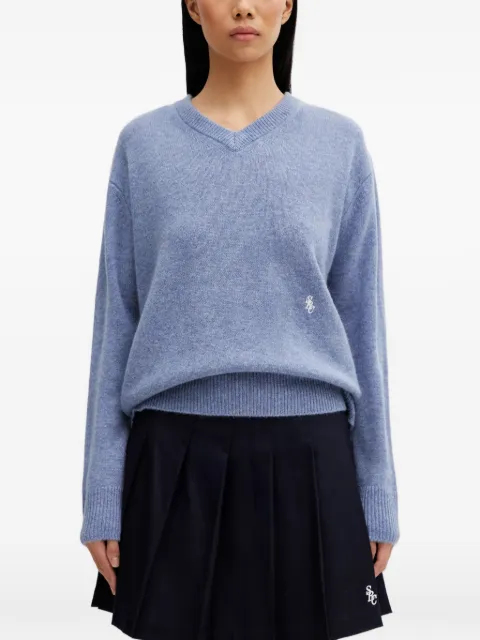 Sporty & Rich V-neck sweater Blue WS07666302BL11