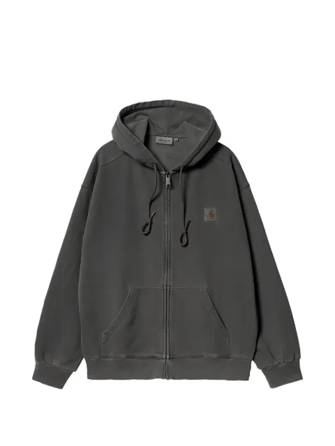 Carhartt WIP logo-appliqué zip-up hoodie Grey I033064