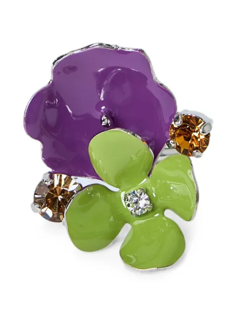 Marni flower stone ring Silver ANMV0146A0P652700C56