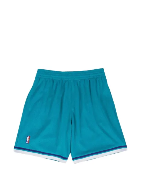 Mitchell & Ness perforated embroidered logo shorts Blue SMSHGS18222CHOTEAL92
