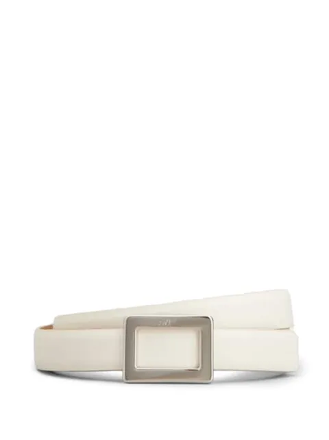Roger Vivier Belle Vivier square buckle belt White RCWC0781100UCT1N98