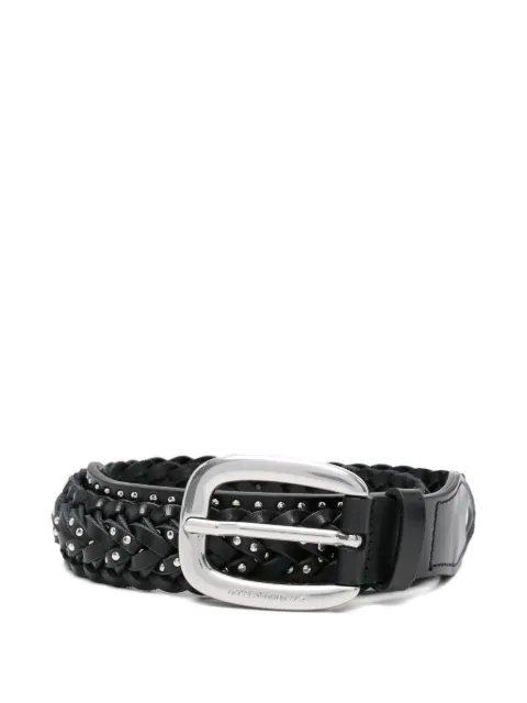Golden Goose houston belt in woven leather with studs Black GMA00806A000812