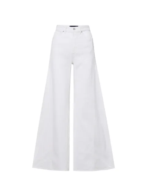 Veronica Beard Vicki belt loops flared trousers White J2602D240026WHW0180