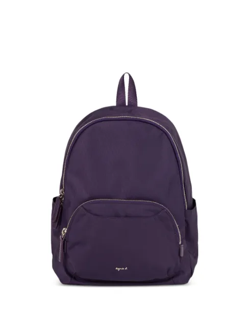 agnès b. zip backpack Purple P451VN38