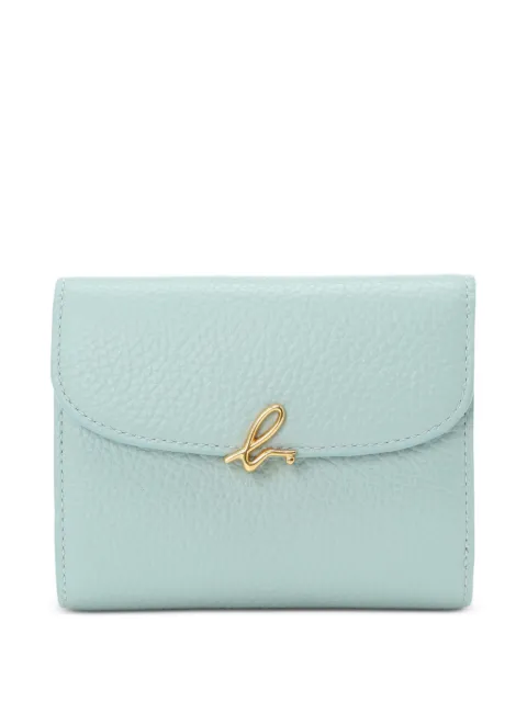 agnès b. logo detail leather wallet Blue P870VCZ1