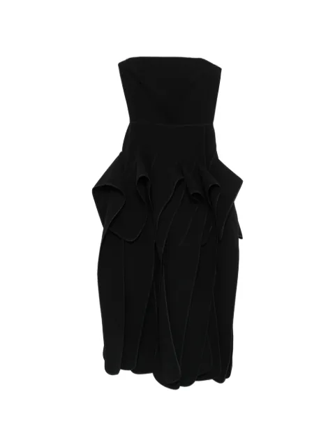 Maticevski strapless ruffled midi dress Black DR560225