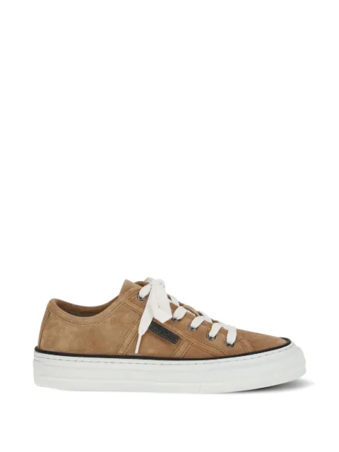 Brunello Cucinelli monili-tab leather sneakers Neutrals MZSFG3221C9395