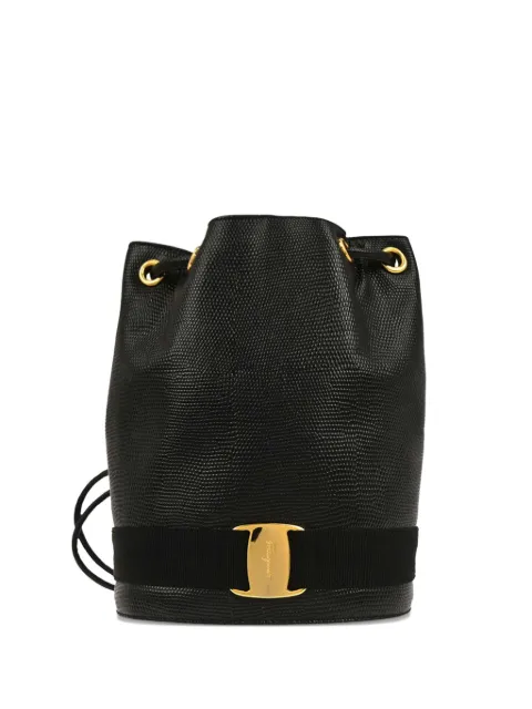 Ferragamo Pre-Owned 1990-2000s textured leather backpack Black 117085
