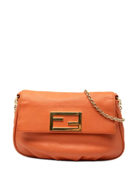 Fendi Pre-Owned 2010-2025 Leather Fendista Pochette crossbody bag Orange E46JZW5QFP3R62L6