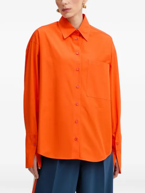 Patrizia Pepe chest-pocket oversized shirt Orange 8C0831A391
