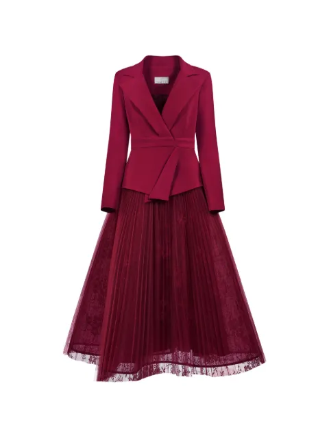 ARAFTU pleated blazer dress Red CO150126