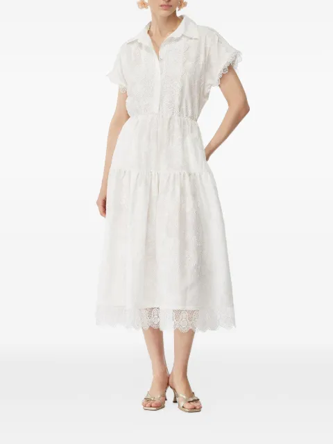 Waimari Aura lace tiered dress White D544CTWWHITE