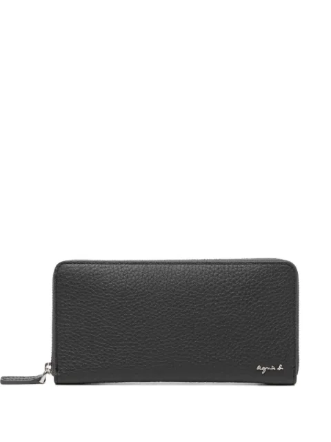 agnès b. leather zipped wallet Grey P891VCZ6