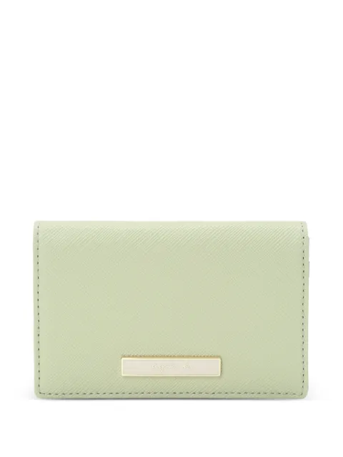 agnès b. logo-plaque leather wallet Green O234VCK8