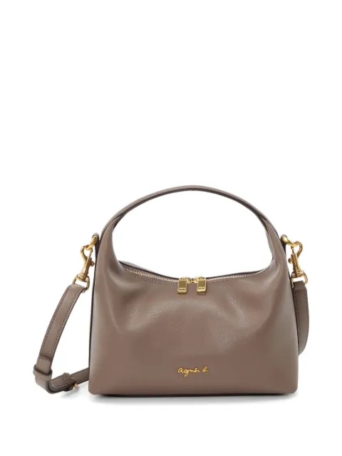 agnès b. Christelle zipped leather tote bag Brown P837VCZ8