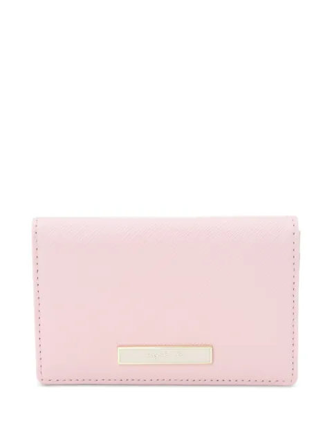 agnès b. plaque leather wallet Pink O234VCK8