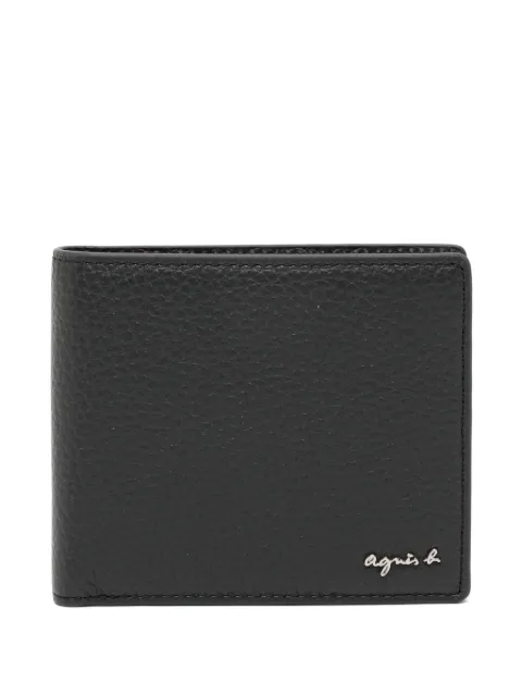 agnès b. leather bi-fold wallet Grey P889VCZ6