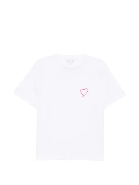 agnès b. heart motif T-shirt White EBJ1SEI1