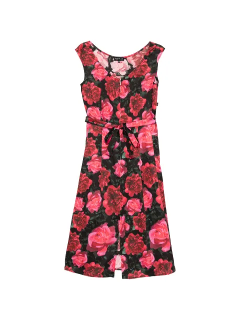 agnès b. floral tie-waist dress Black 5068IDW7