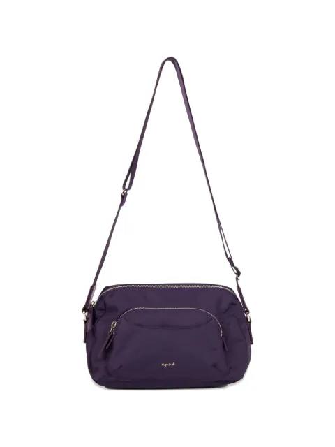 agnès b. zip pocket shoulder bag Purple P449VN38