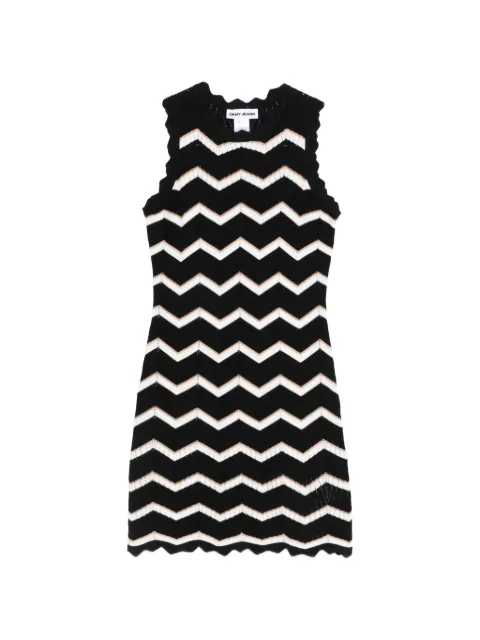 DKNY zig-zag-pattern dress Black DJ6R0205