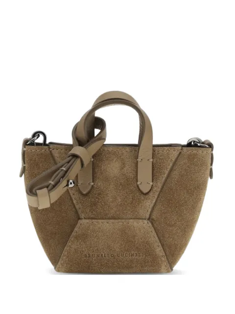 Brunello Cucinelli BC Duo suede mini bag Brown MWDLD2781C7495
