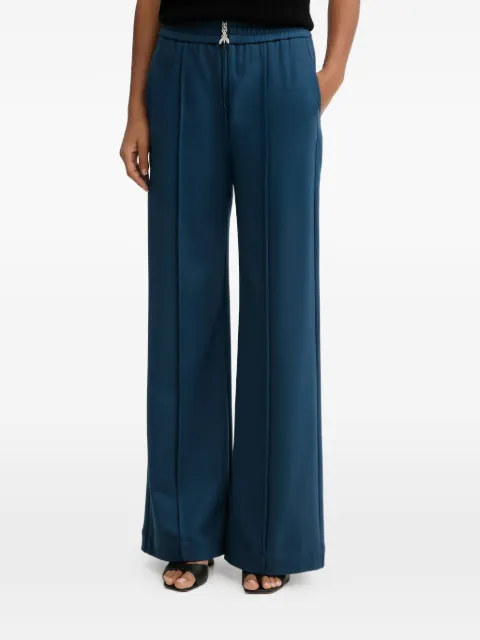Patrizia Pepe logo-zipper straight trousers Blue 8P0813A715