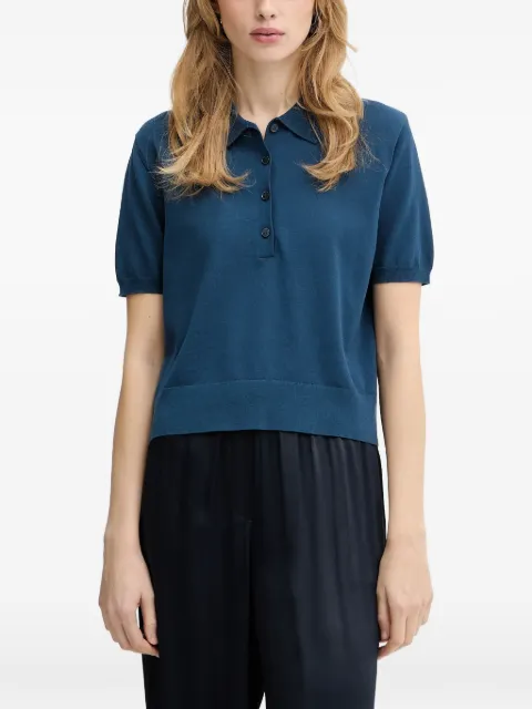 Patrizia Pepe buttoned polo top Blue 8K0408K027