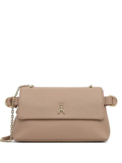 Patrizia Pepe logo chain shoulder bag Neutrals 8B0306L162