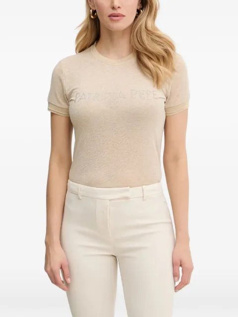 Patrizia Pepe rhinestone-embellished T-shirt Neutrals 8K0278K128