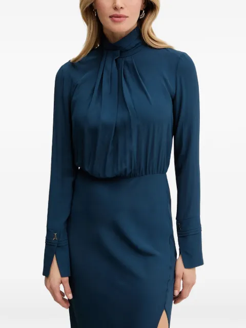Patrizia Pepe high-neck slit midi dress Blue 8A1623A8I1