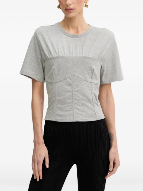 Patrizia Pepe drawstring-detail bustier T-shirt Grey 8M1803J387
