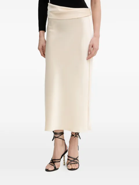 Patrizia Pepe draped midi skirt Yellow 8G0532A269
