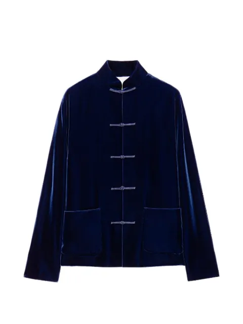 Shanghai Tang knot-button pocket jacket Blue Z2MRJ051CW