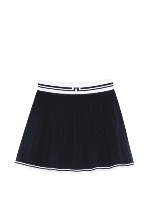 J.Lindeberg Pamela pointelle knitted short skirt Blue BWSD15461