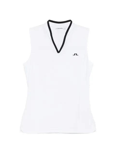 J.Lindeberg Mila V-neck logo top White GWJT14806