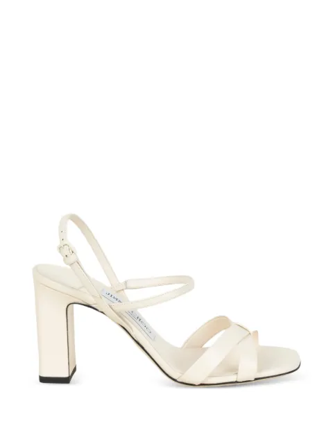 Jimmy Choo Elsy block heels 85 Neutrals ELSYBH85NAP