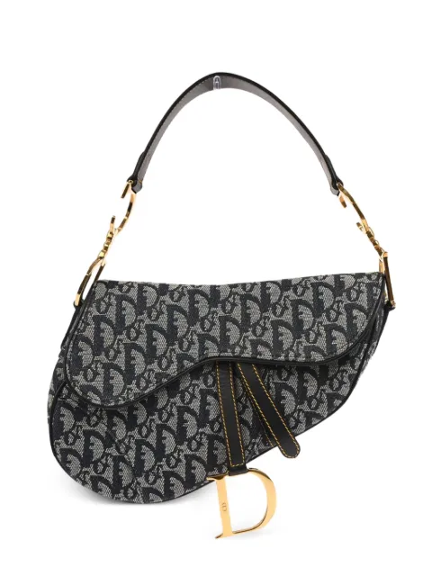 Christian Dior Pre-Owned 2003 Saddle Oblique jacquard tote bag Blue 116909