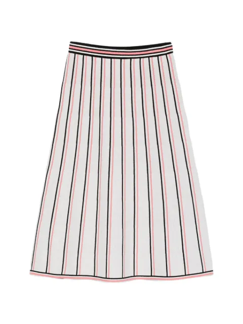 J.Lindeberg striped knit midi skirt White FWSD16022
