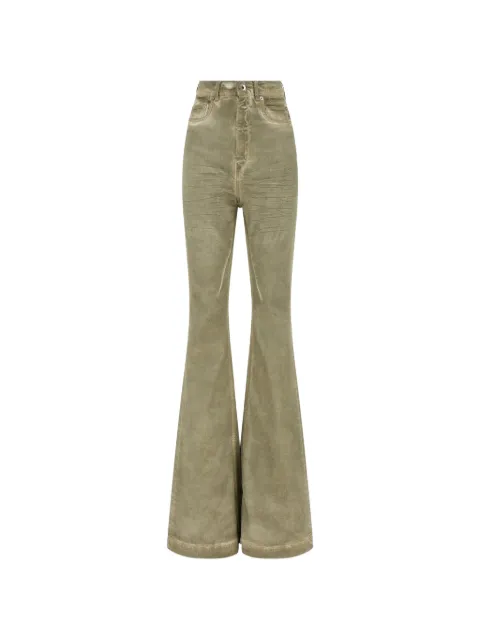 Rick Owens DRKSHDW high-waisted flared jeans Green DS01F4311SDSN