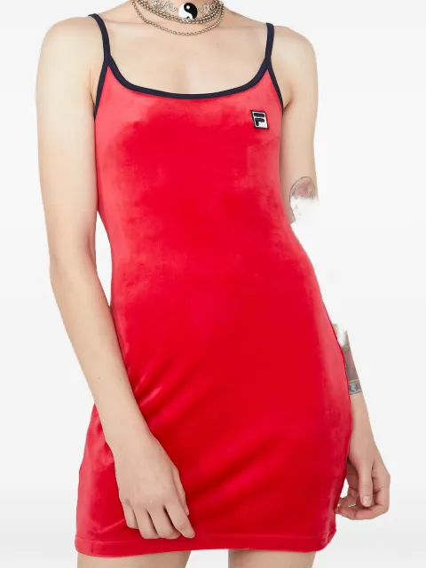 Fila logo-patch bodycon dress Red LW912778640