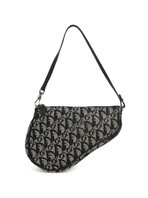 Christian Dior Pre-Owned 2002 Saddle Oblique jacquard tote bag Black 155023