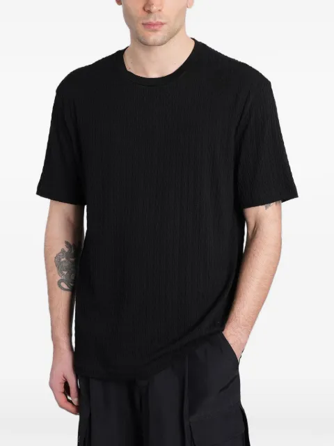 Giorgio Armani textured T-shirt Black GM003152AF24799