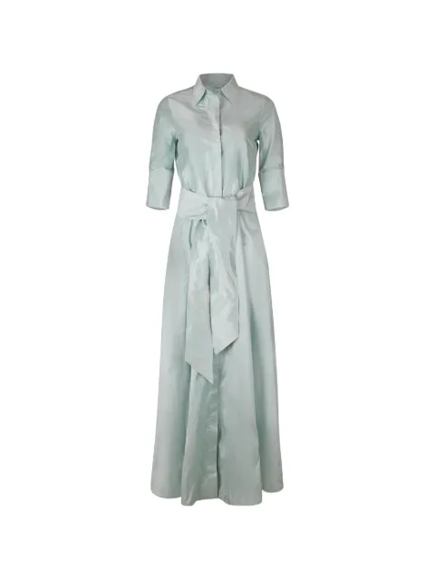 Sara Roka Marysu tie-waist shirt dress Green S1Q1555SD30408SS26186